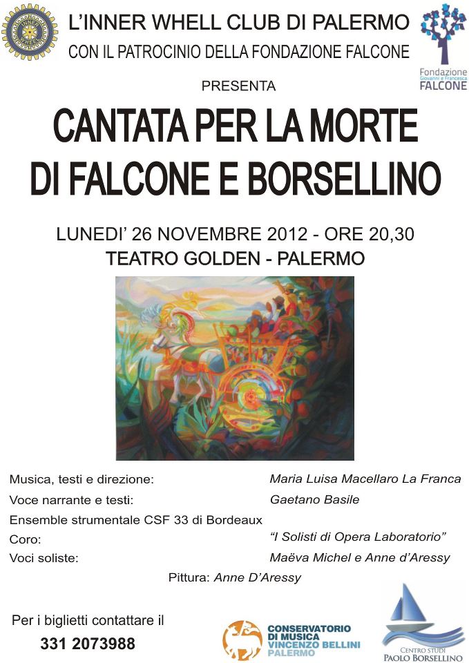 Locandina Cantata per la morte di Falcone e Borsellino
