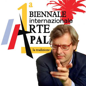 Logo 1a Biennale d'Arte di Palermo con Vittorio Sgarbi